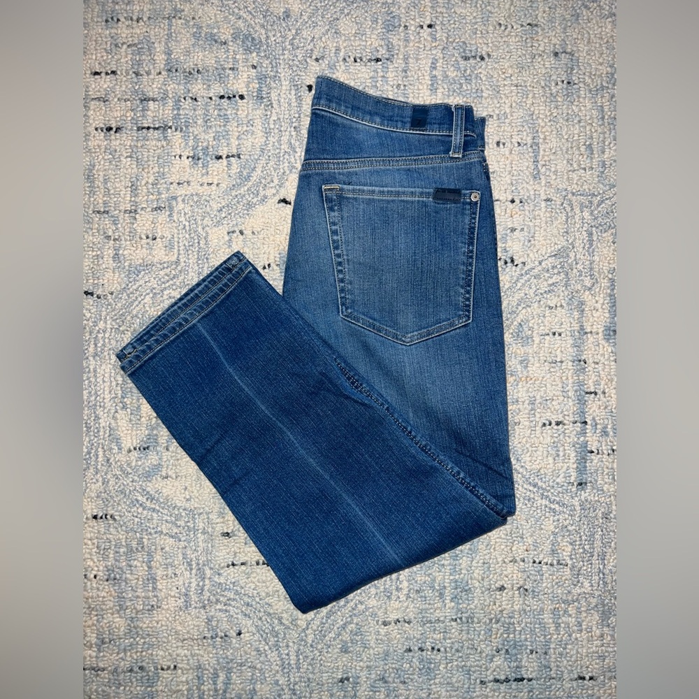 7 For All Mankind High Waist Cropped Straight